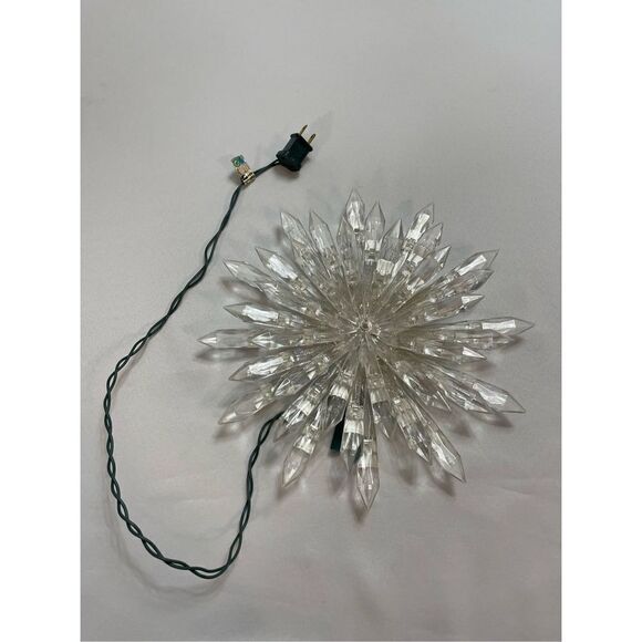 Large Lighted VTG Starburst Snowflake Christmas Tree Topper - Picture 8 of 8